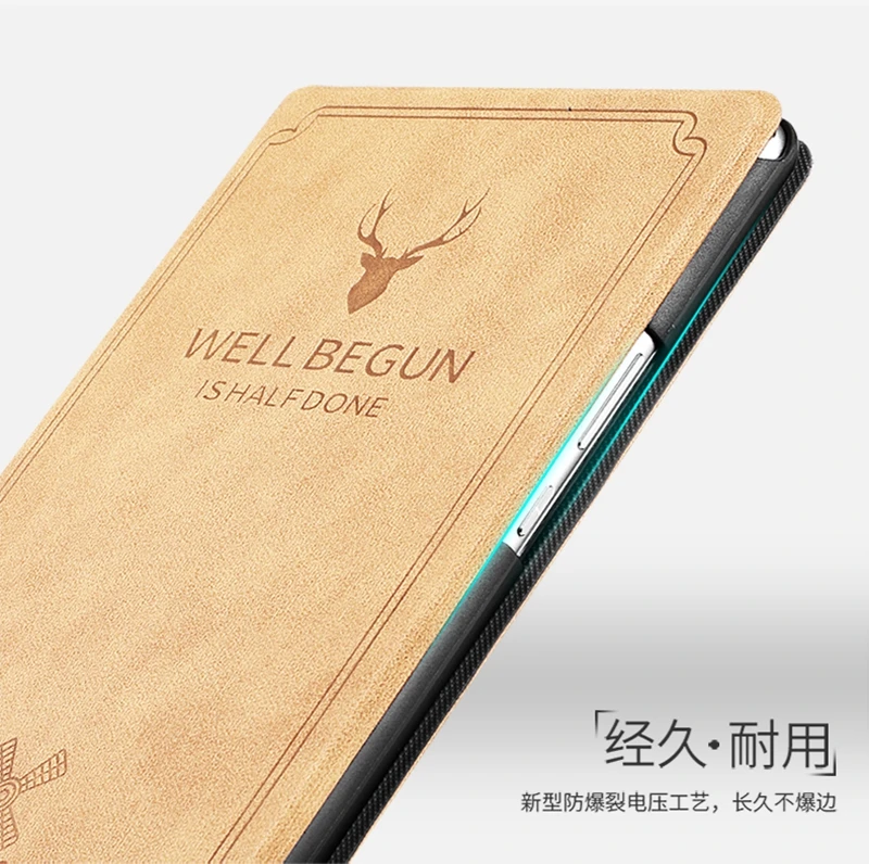 Смарт-часы кожаный чехол для Huawei MediaPad M5 8 4 SHT-W09 SHT-AL09 Роскошный олень стиль Флип
