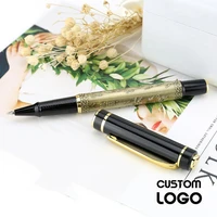 1pc free custom logo pen retro high end business gifts gel pen eight horse map engraving pens student stationery laser lettering