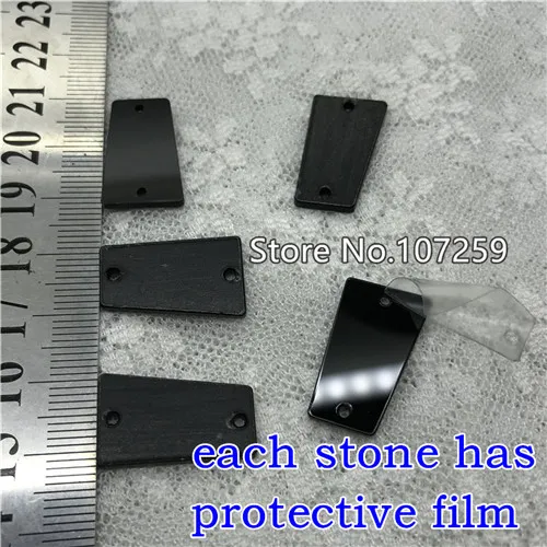 16N 13x22mm TopStone Black Jet Mirror пришивные стразы 30 форм с плоской задней стороной Акриловые Кристаллы пришивные камни для платьев аксессуары для одежды - Цвет: 16N 13x22mm