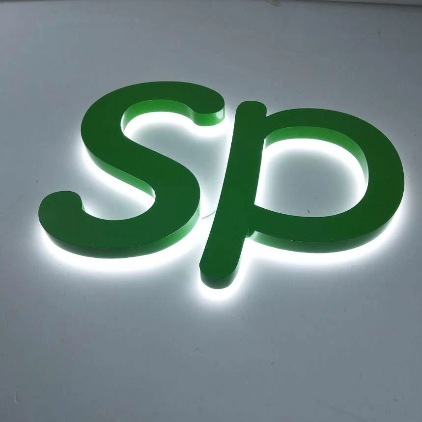 Наружная реклама 3D буквы канала из нержавеющей стали с подсветкой |