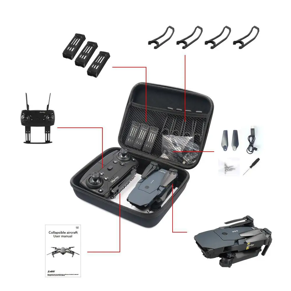LeadingStar E58/JY018/JY019/GW58/X6/E010/E010S/E013/E50 Складная рукоятка RC FPV Drone Сумочка чехол Коробка