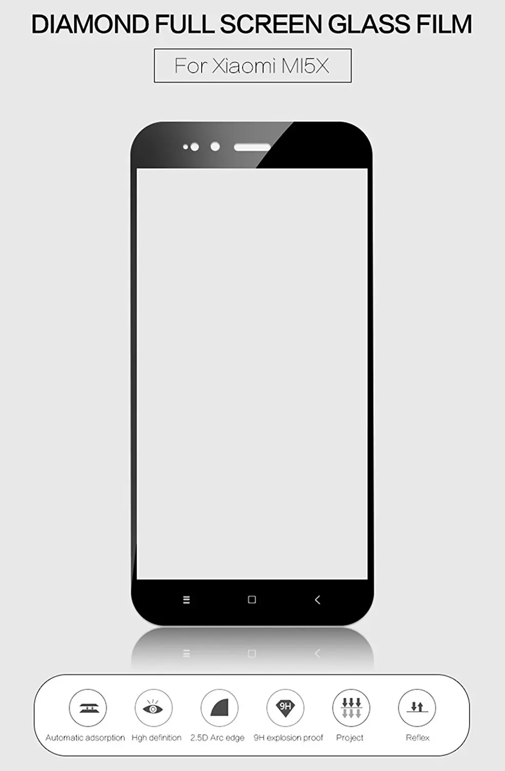 Beira 9H Pre mi um закаленное стекло полное покрытие для Xiaomi mi A1 5X5,5 дюймовый защитный экран пленка против царапин золотой черный белый