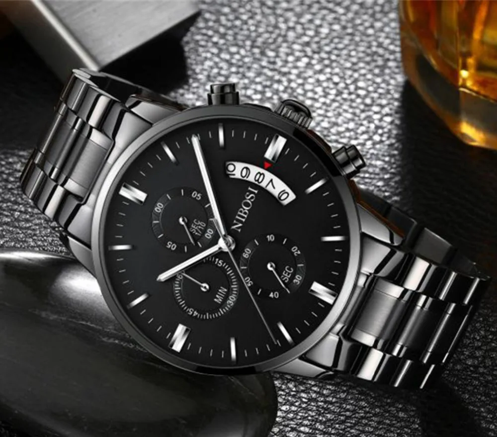 Часы наручные мужские кварцевые под розовое золото 2017 | Наручные часы