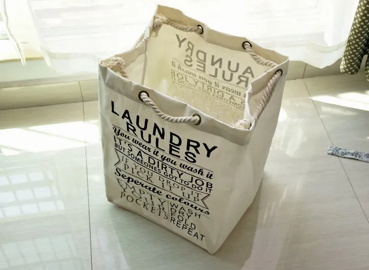 2017 льняная хлопковая ткань большая домашняя складная сумка для хранения белья