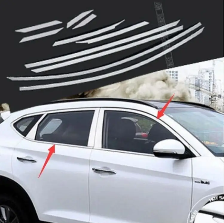 Автомобильная накладка из нержавеющей стали для Hyundai Tucson 2016 2017 хромированная на