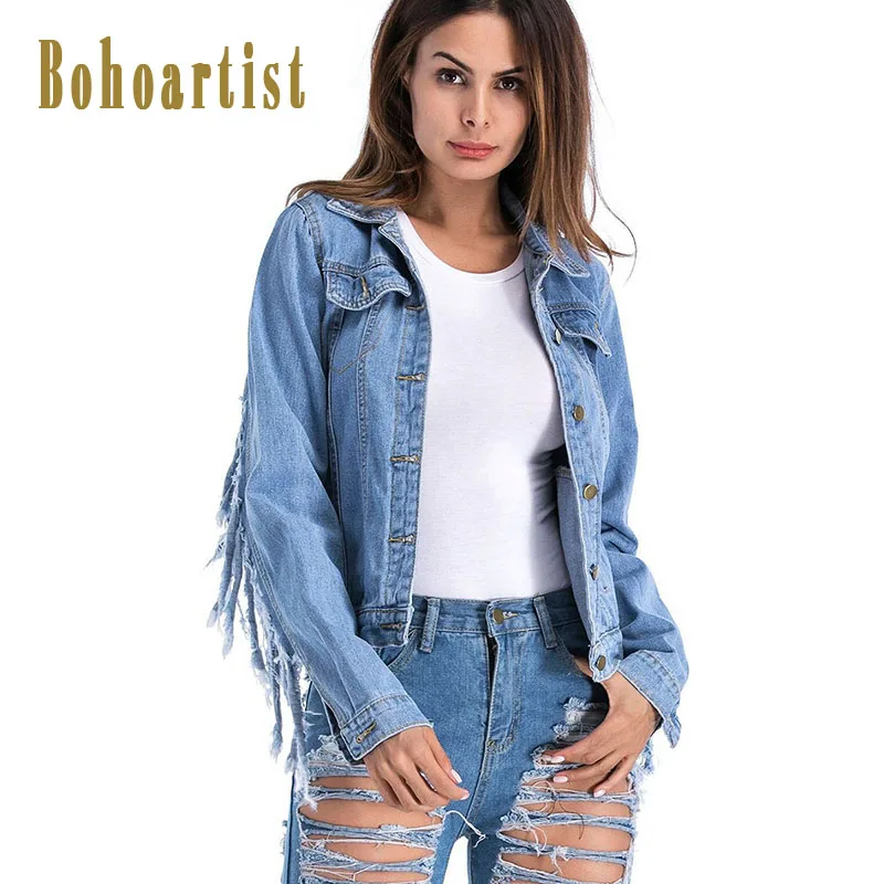 Куртка Bohoartist женская винтажная свободная с кисточками большого размера 2019 |
