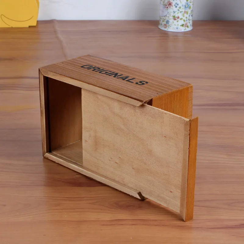 Zakka ретро деревянные бумажные коробки для хранения полотенец европейские