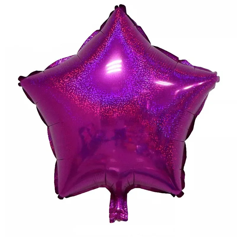 laser star rose 10 шт. 18 дюймов любовь пентаграмма сверкающий шар детский день Свадебный шар лазерный шар в форме звезды декор для вечеринки в честь Дня Рождения - Цвет: laser star rose
