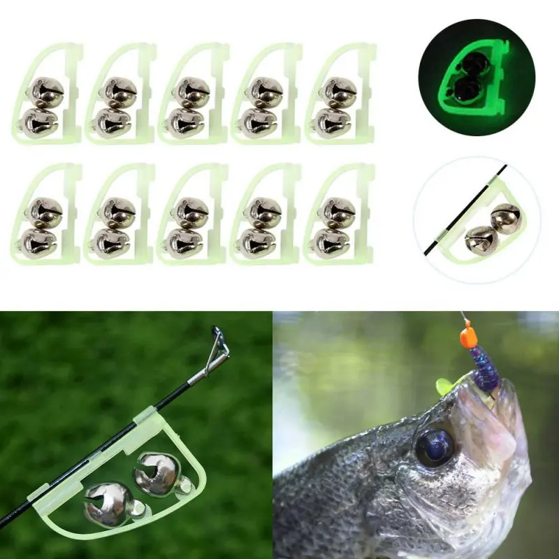 10 шт. светящаяся морская рыболовная кормушка 50 мм рыболовный колокольчик Твин