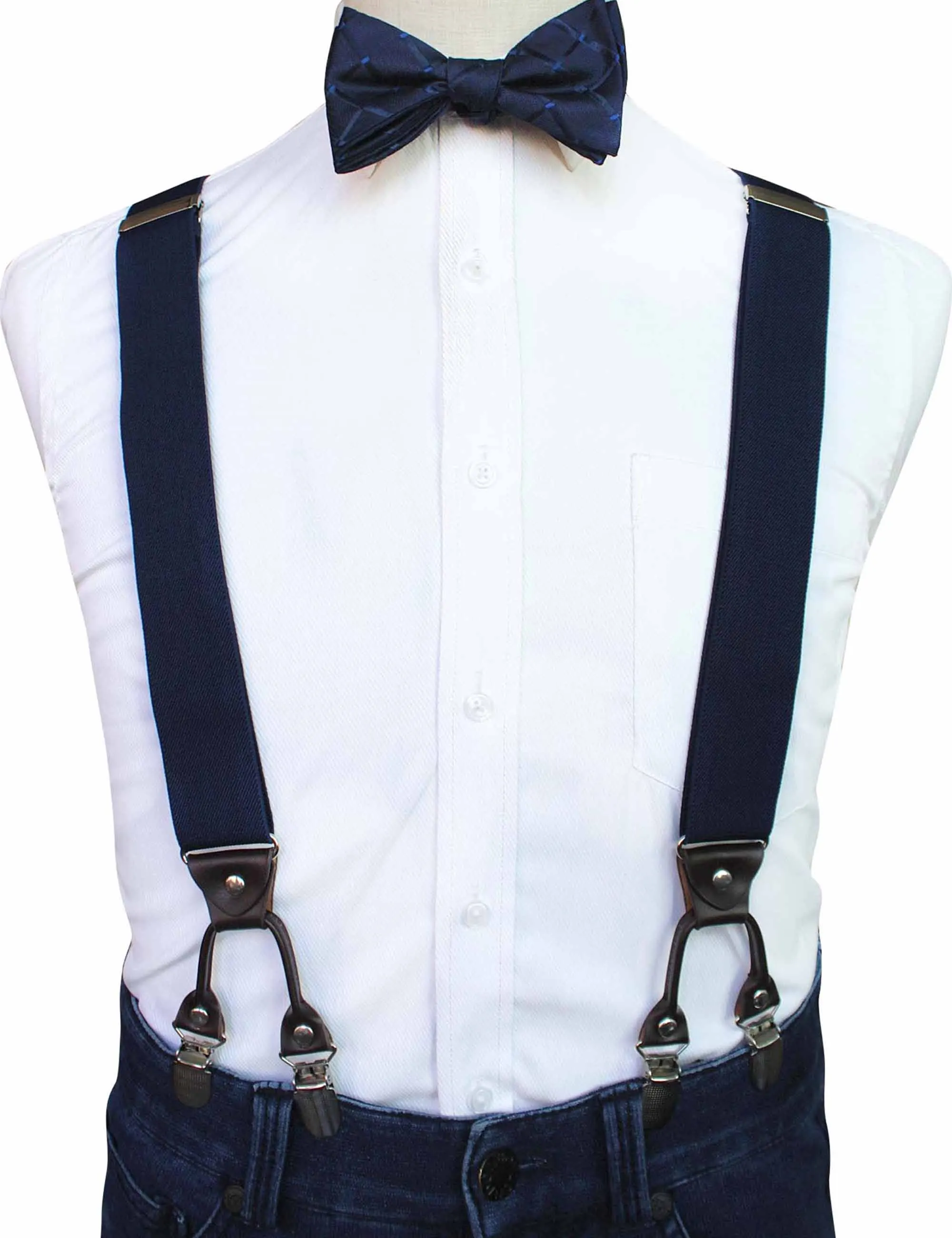 2 JEMYGINS,, простой, на подтяжках, галстук-бабочка и карман, квадратный набор для мужчин, вечерние, свадебные, высокое качество, 6 шт., на зажимах, подтяжки - Цвет: 2