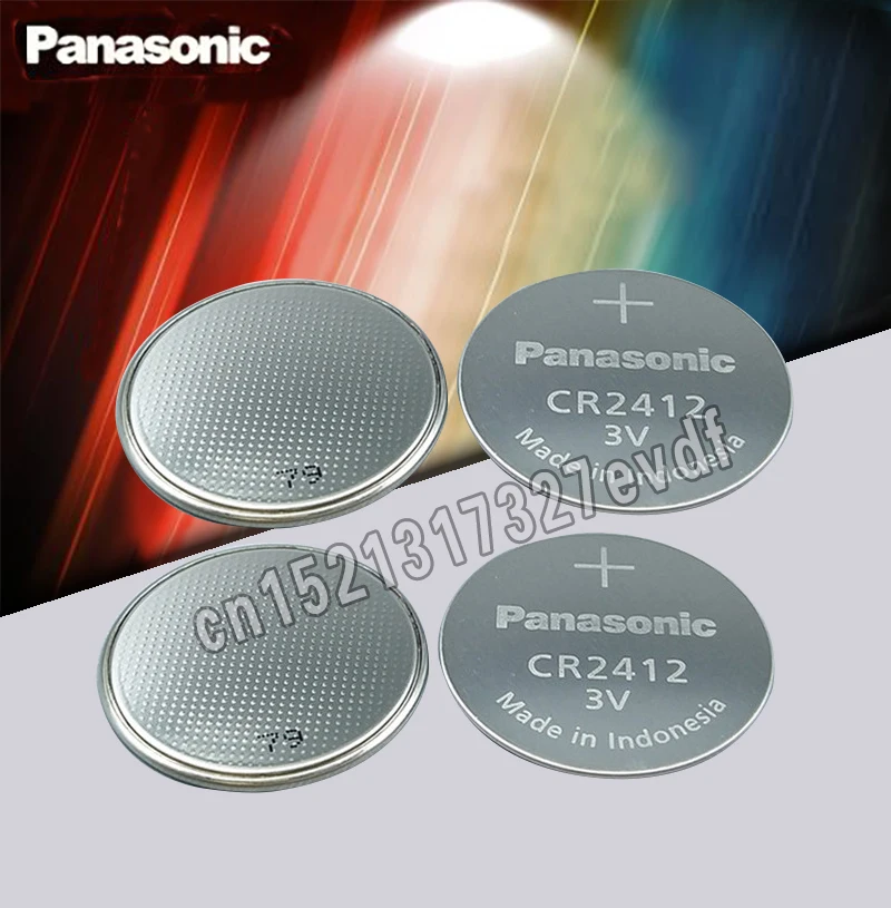 Panasonic 4 шт. 3 В кнопки сотового Батарея CR2412 литиевой часы брелоков Батарея для часы swatch