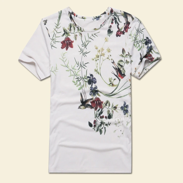 Модная мужская футболка с принтом Весна и лето 2018 Новые повседневные топы