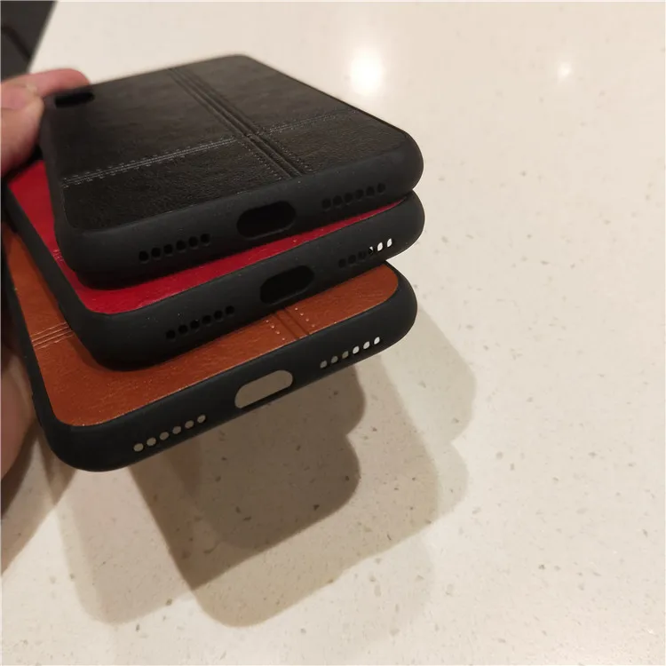 Luxury Leather Material Phone Case For iPhone X Xs Soft TPU Cover 8 6 6s 7 Plus Protective Men phone |