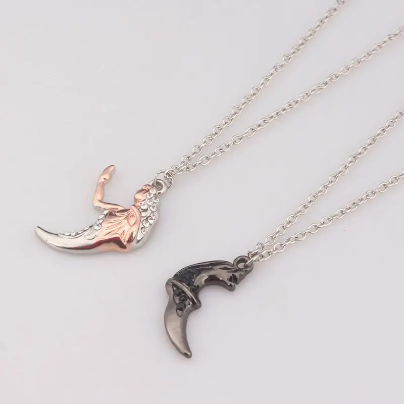 Плёнки lover's Jewelry Красота и зверь пары кристалл Цепочки ожерелья подвеска