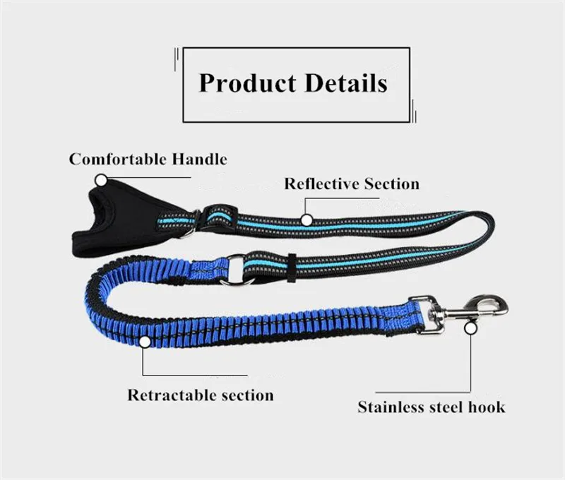 Светоотражающие поводки для питомцев Выдвижной Поводок собак среднего и