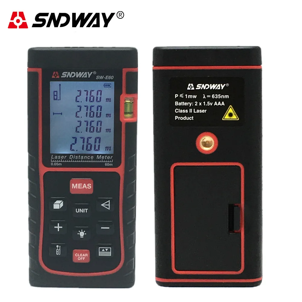 SNDWAY цифровой лазерный дальномер trena лазерная рулетка Diastimeter тестер инструмент 100M-80M-70M-60M-50M-40M лазерный дальномер