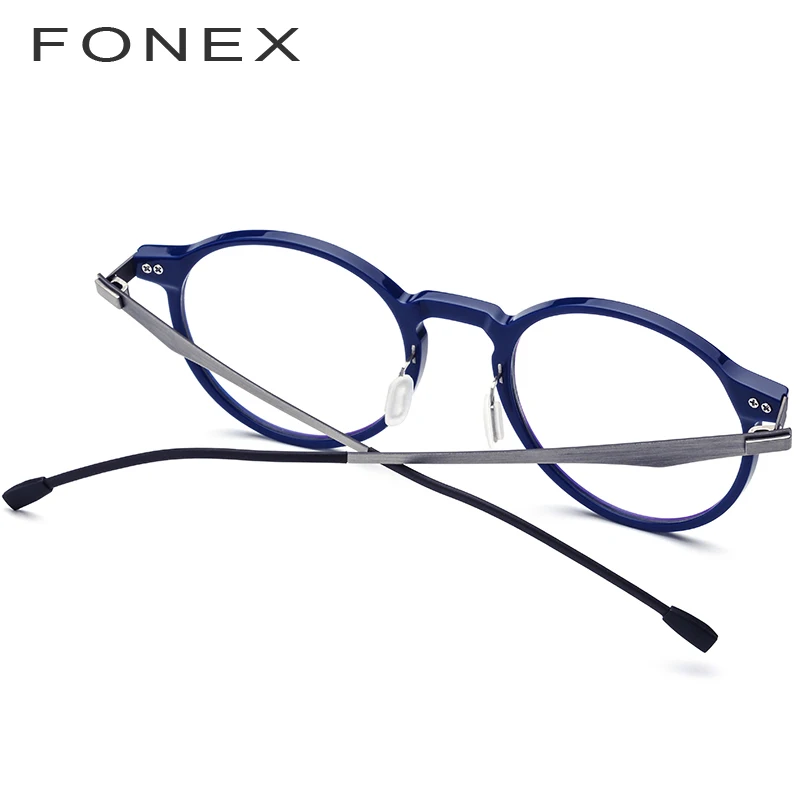 FONEX ацетатные оптические очки, женские ретро круглые очки, оправа, круглые очки для близорукости, очки для мужчин, очки без винтов по рецепту, 1619