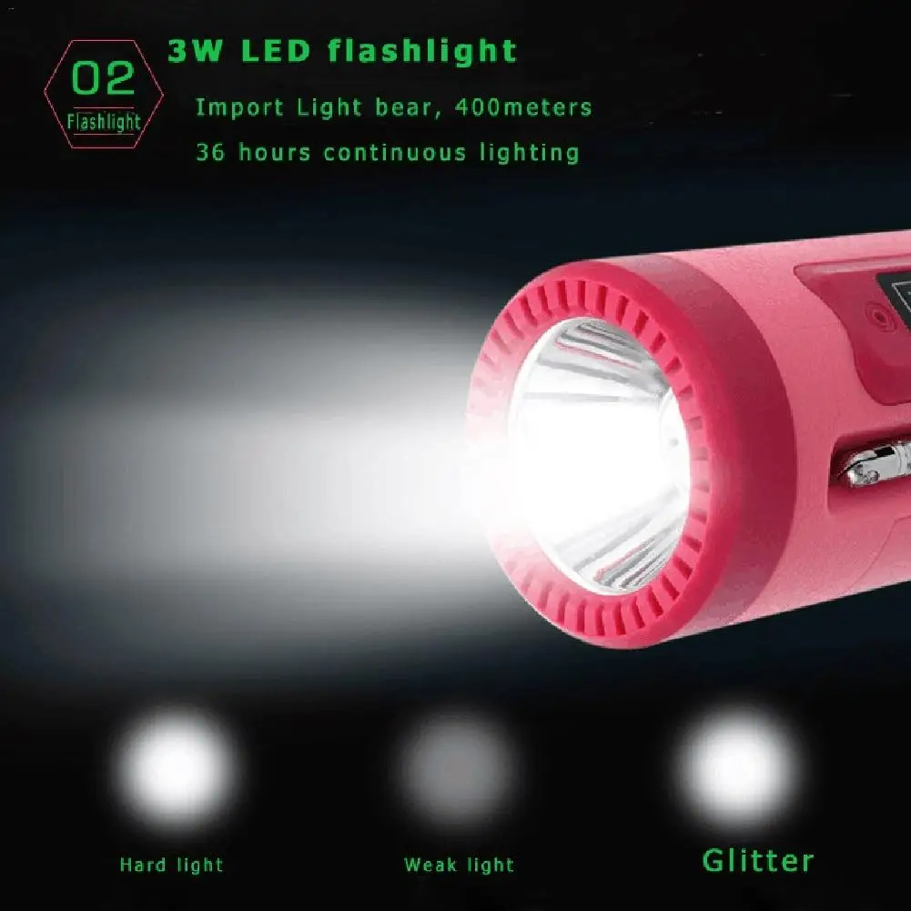 Беспроводной Bluetooth динамик наружное радио FM TF карта Аудио фонарик портативный