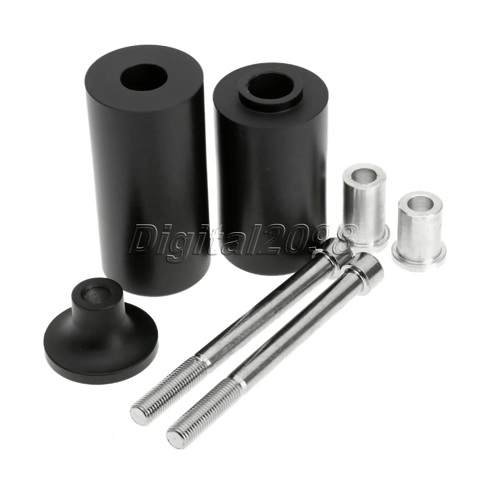 

Motorcycle No Cut Delrin Black Frame Sliders Crash Protector For Kawasaki ZX6R ZX6RR 2003-2004 2002 Frame Slider Crash Pads Hot