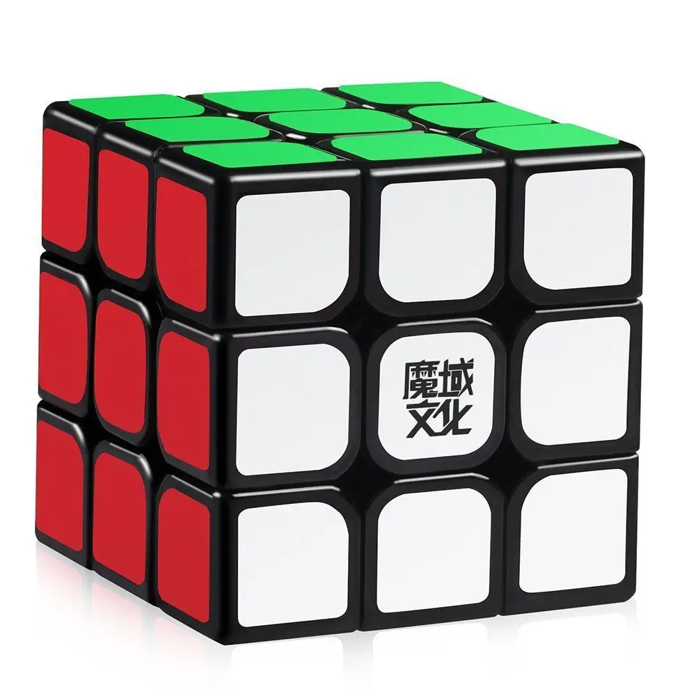 Мою Aolong V2 3x3 Скорость Cube 3x3x3 Magic головоломка твист игрушки черный 57 мм быстрая