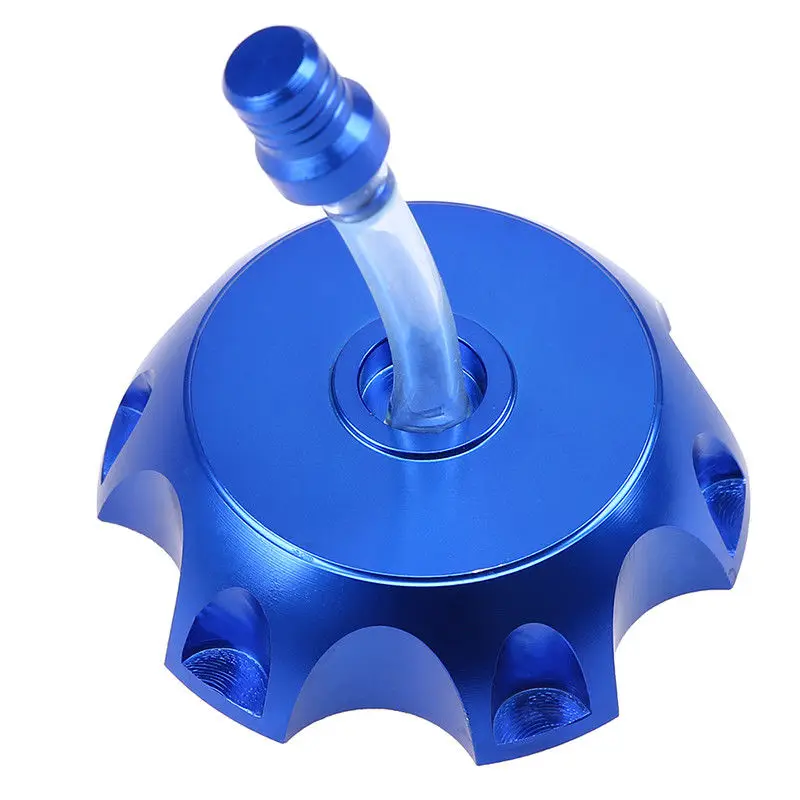 Blue Tube Dirt bike Replacement Aluminum Petrol Fuel Cap Cover Breather Hose For Yamaha WR250F YZ400F Tank Gas | Автомобили и