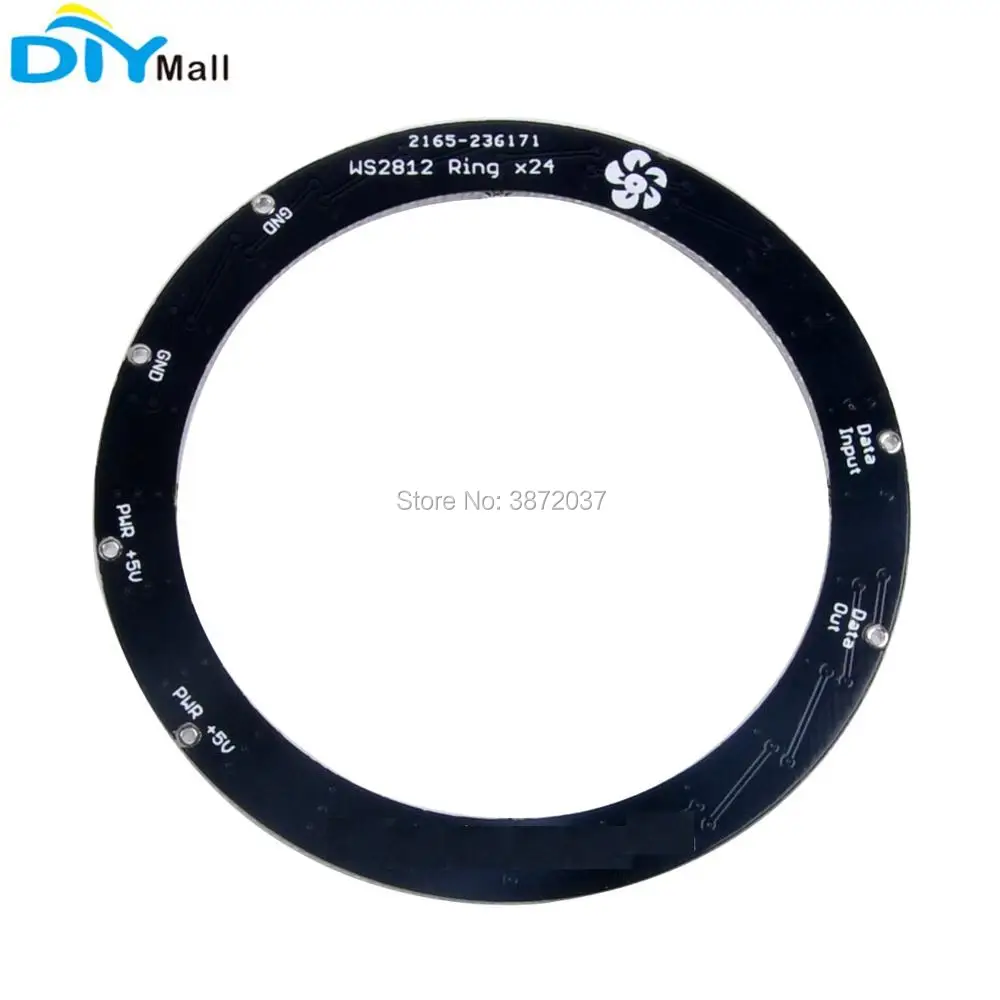 

10pcs/lot 24 Bit WS2812 5050 RGB Ring Integrated Driver Module for Arduino