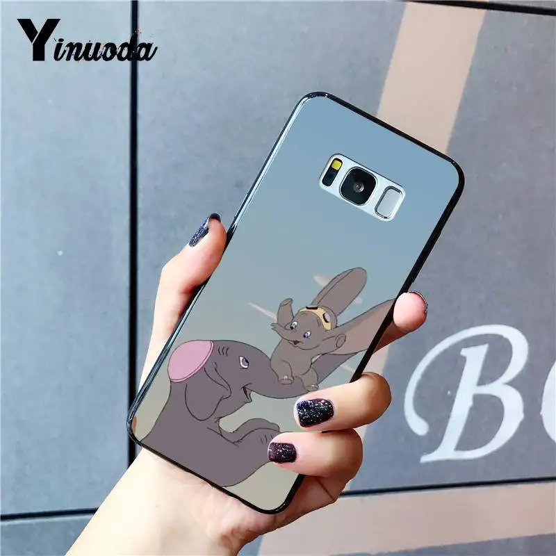 Yinuoda новый супер милый маленький слон черный ТПУ мягкий чехол для телефона Samsung