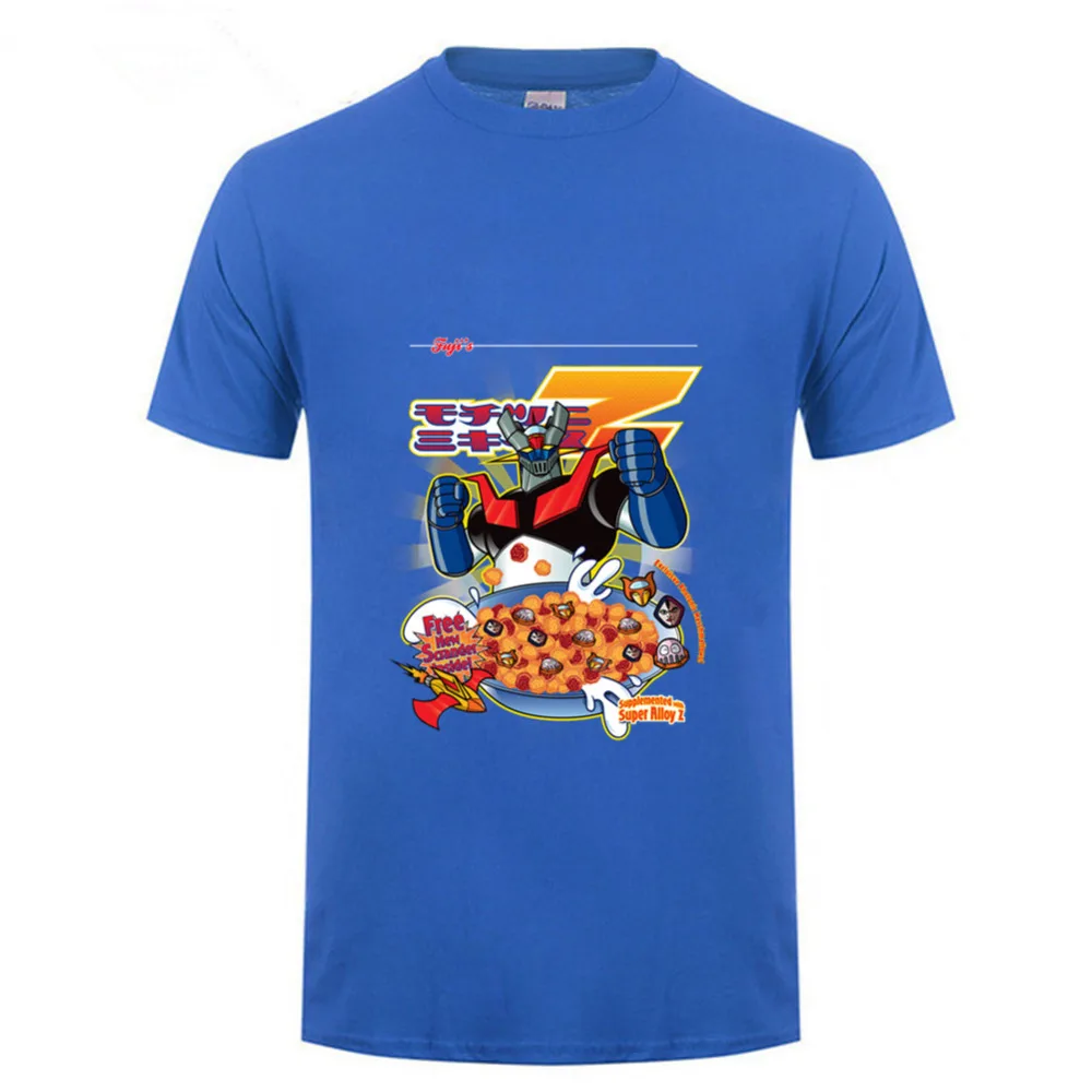 Mazinger Z T shirts 2019 fashion men Anime Interesting old classic robot movie T-Shirt Black Basic Tees shirt for boys | Мужская одежда