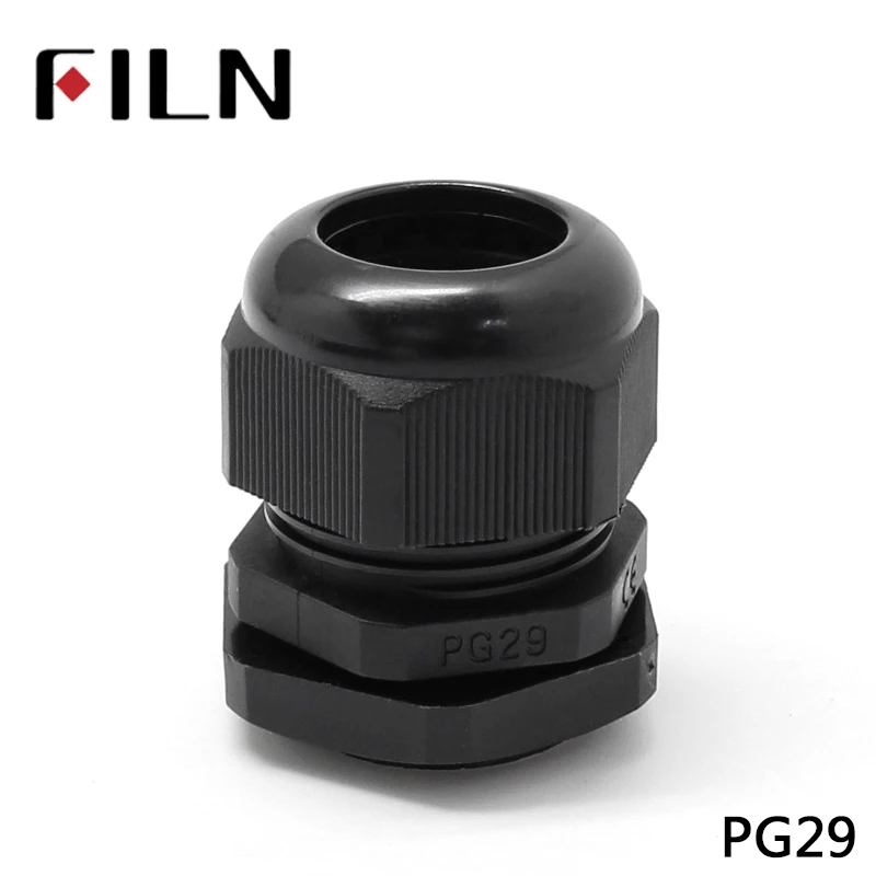 Фото Высококачественный IP68 PG29 18-25 мм водонепроницаемый нейлоновый кабельный сальник без водонепроницаемой прокладки пластиковый водонепрониц... №3