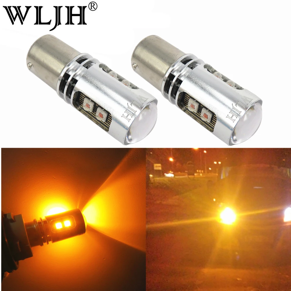 WLJH 2x Canbus BAU15S 7507 PY21W 1156PY светодиодный светильник для BMW E36 E39 E46 E90 E53 E60 E61 E82 E91 E92 E93 F20 F25