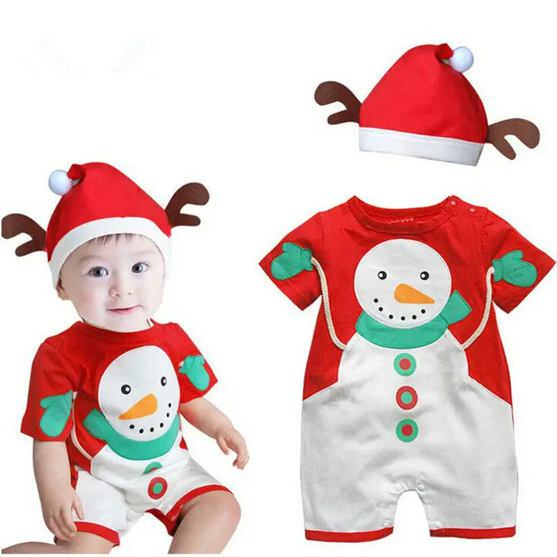 Детский хлопковый комбинезон с шапками на лето/осень|boys christmas clothing|romper girlautumn romper |