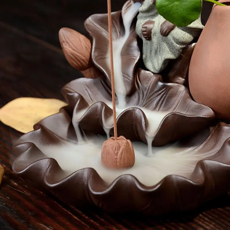 1 шт. креативные медитационные монах с обратным потоком конусы для благовоний