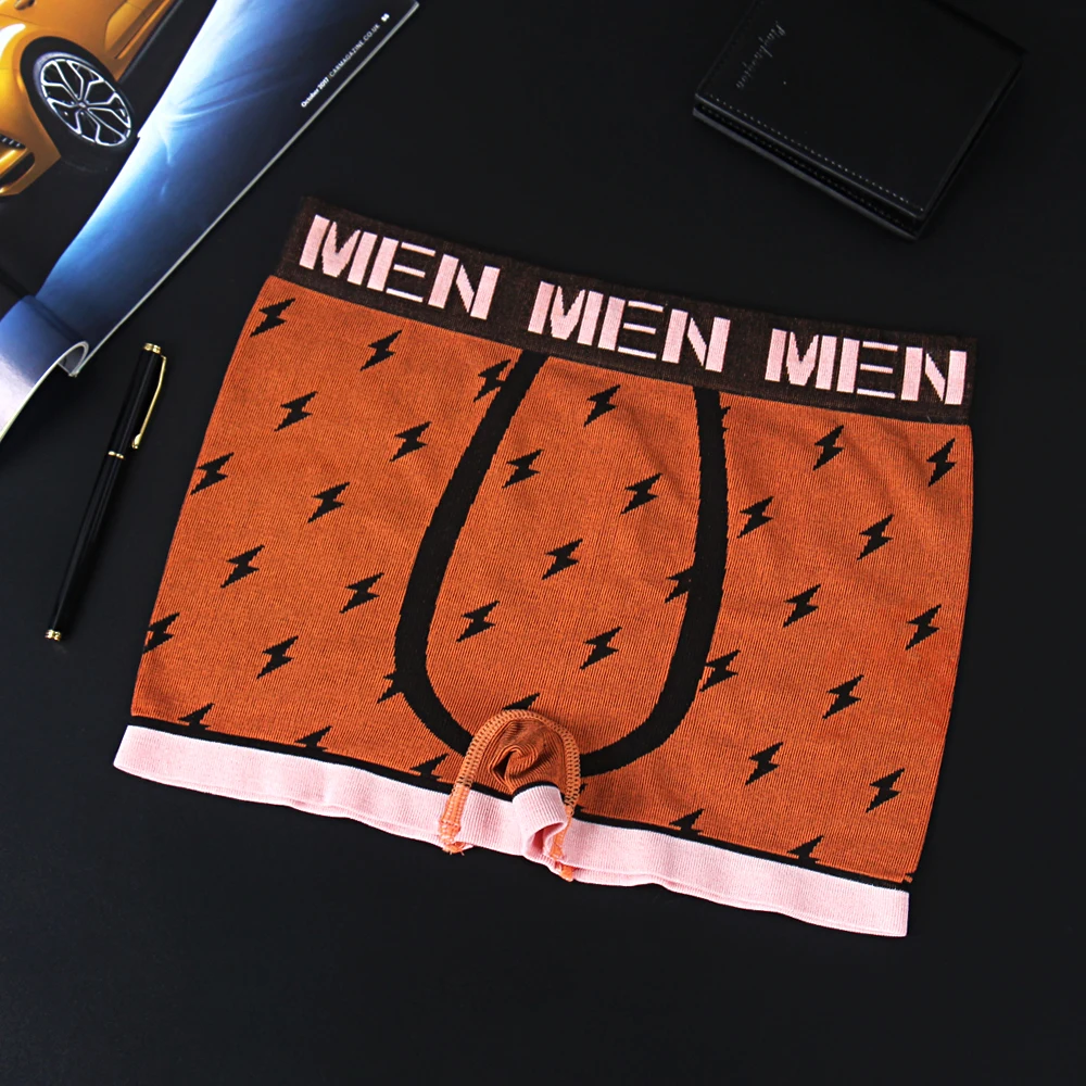 Трусы боксеры мужские Бесшовные пикантное мягкое нижнее белье шорты M0045|Мужские