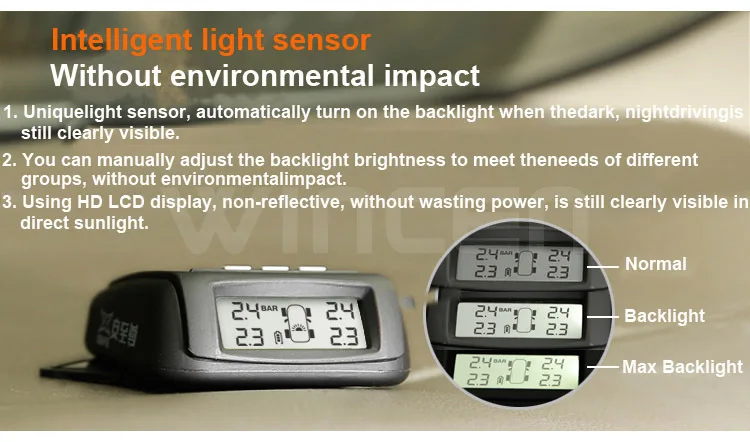 Солнечная энергия Беспроводная TPMS с внутренним датчиком автоматическая