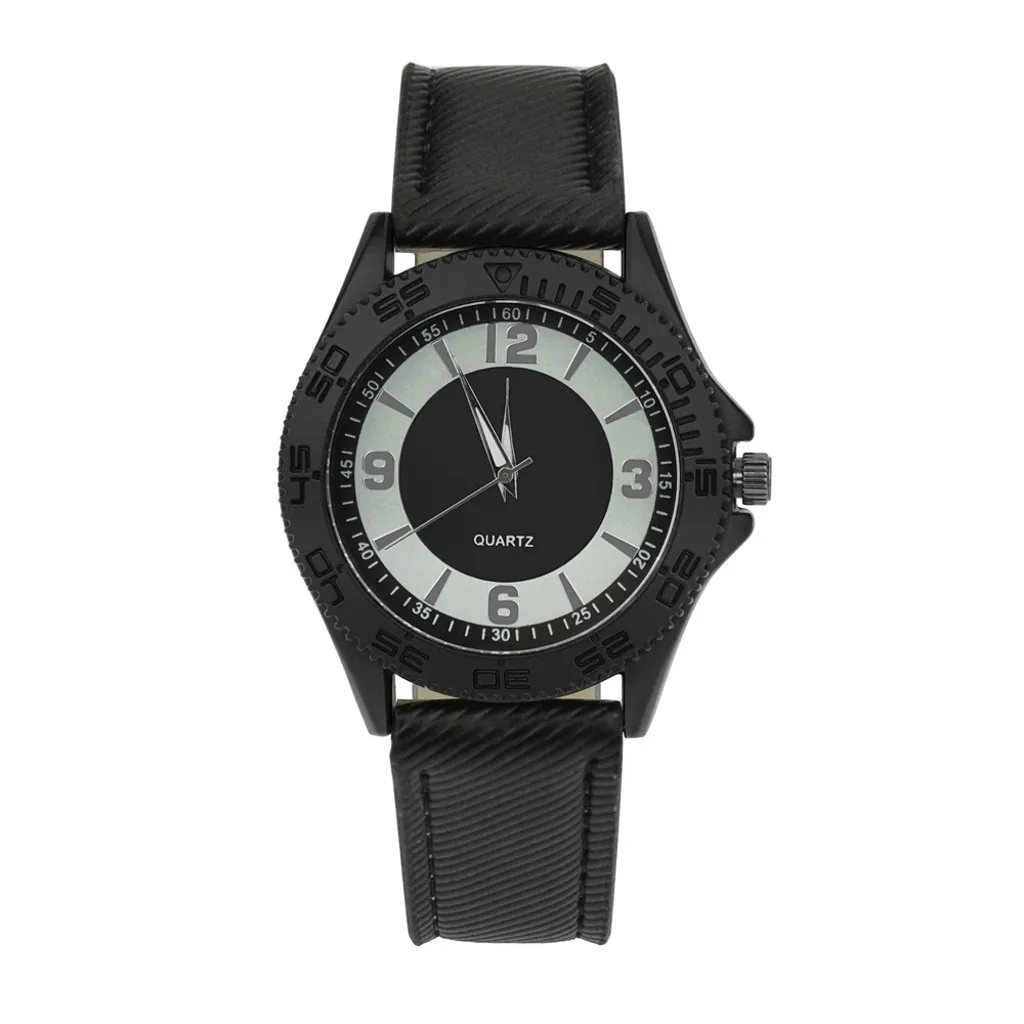 Reloj 2018 Модные кварцевые мужские часы с большим циферблатом кожаные спортивные