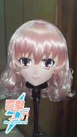 km9185top quality handmade female resin full head cosplay japanese role play yuyuko anime kigurumi mask crossdresser doll