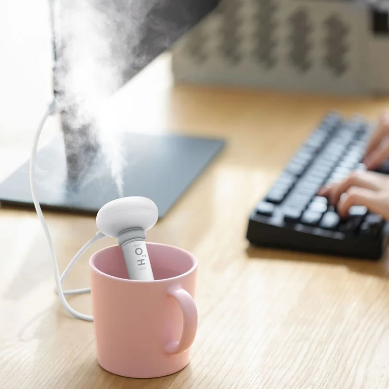 Белый разборный увлажнитель воздуха для домашнего офиса Портативный USB Арома