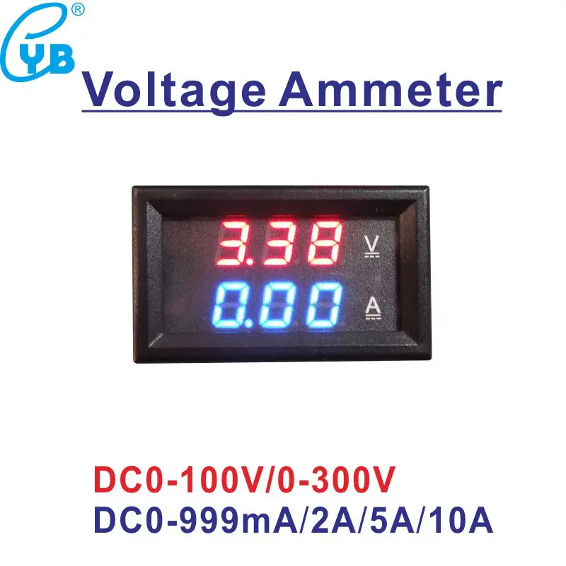 Вольтметр амперметр светодиодный мультиметр 0 300 В DC999mA/2A/5A/10A|current meter|current shuntammeter led