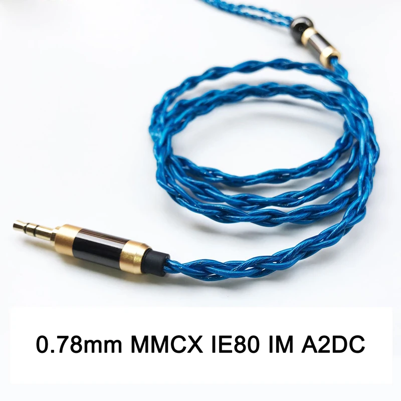Плетеная леска с 4 нитями 5N A2DC для АТХ E40 LS70 DIY MMCX кабель Shure SE215 SE535 IE80 Im50 Im70 Уэстон TFZ