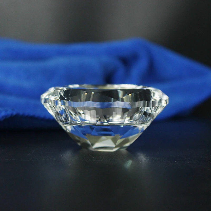 1 шт. 65 мм диаметр сверкающий кристалл Daimond чай держатель свечей стенд украшения дома