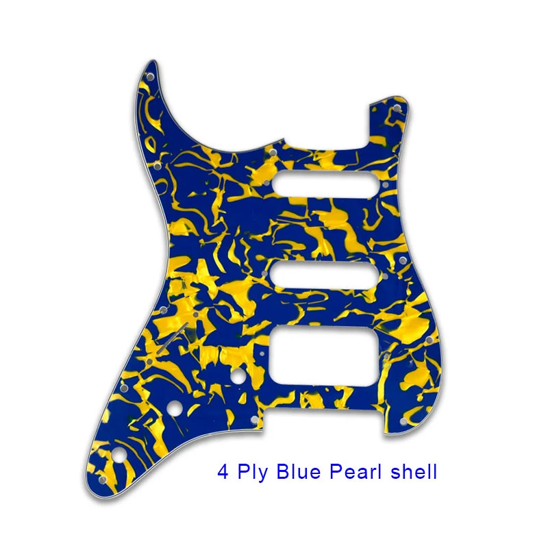 Blue Pearl Shell Pleroo Custom гитарные Запчасти-для США/Мексики FD левая рука 72' 11 винтовых отверстий стандарт St SSH Гитара накладки царапинам пластины - Цвет: Blue Pearl Shell