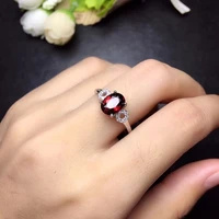 simple and exquisite natural garnet ring 925 silver womens exclusive gem look for natural gem shop
