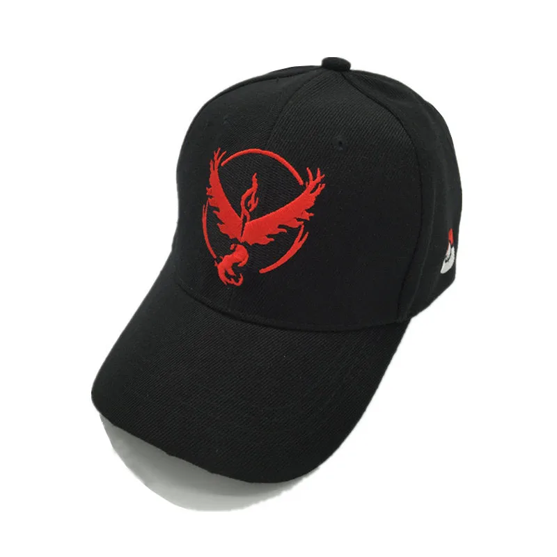 REEMONDE Pokemon Go бейсболка Valor Team Instinct cap s для женщин мужская шапка бейсболка Регулируемый головной убор Кепка для уличных танцев