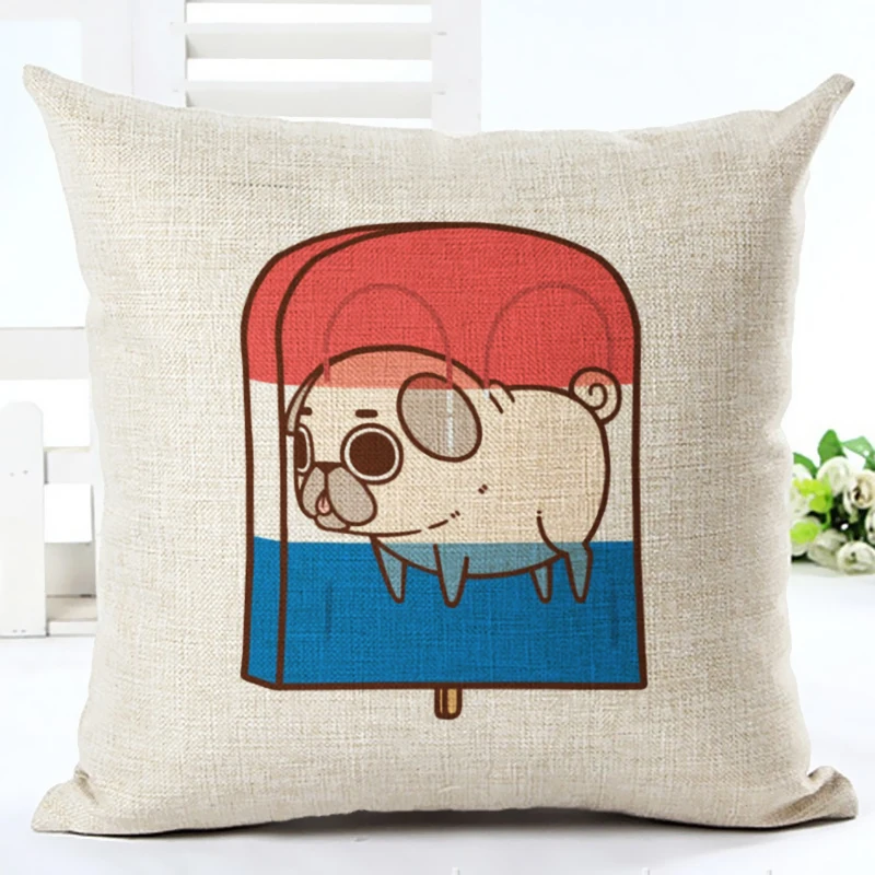 Чехол на подушку с модным цифровым принтом объемный собачий питательный узор