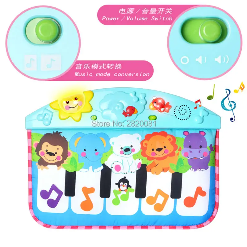Детское пианино с милыми животными игрушка для игры и ногами модель Детские