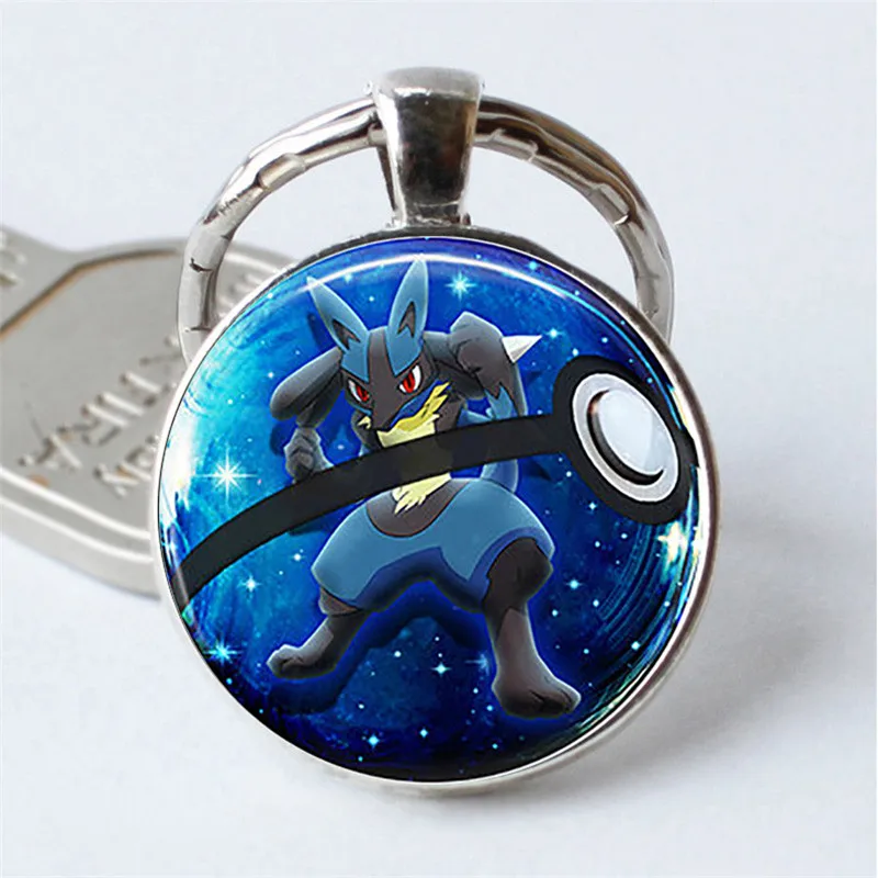 2018 Горячие стеклянные купольные украшения Eevee Pokeball круглый брелок Покемон Пикачу