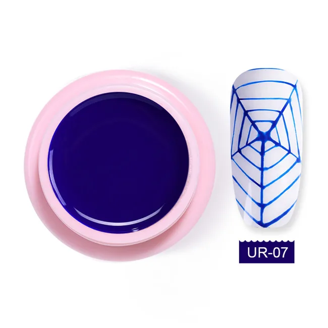 base Spider gel 7 Ur Sugar 7 мл паук Гель-лак для нейл-арта креативный рисунок проволоки Гель-лак точка-линия Живопись гель замочить от 5D кошачий глаз УФ-гель - Цвет: base Spider gel 7
