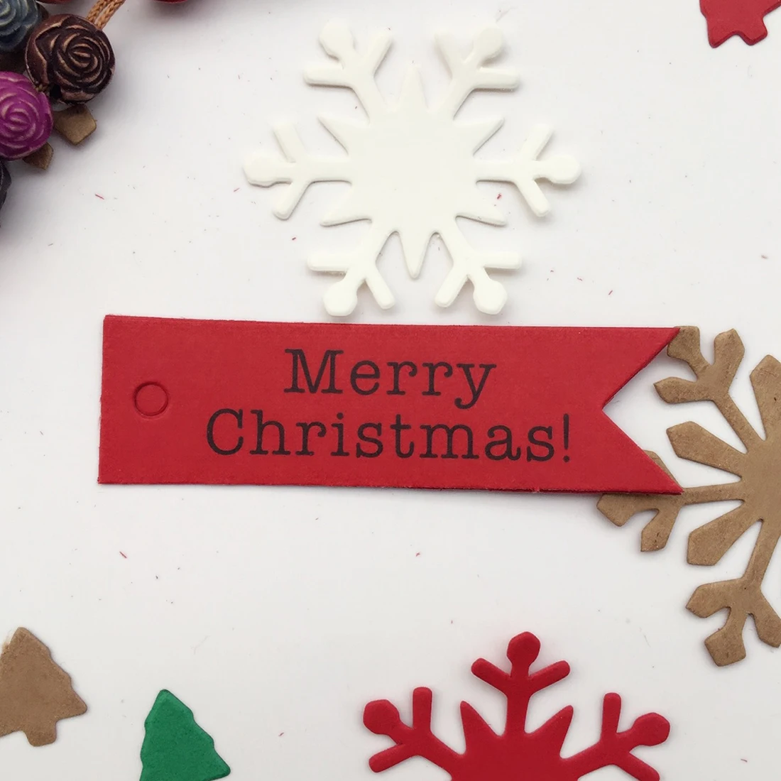 

100PCS Kraft Paper Tags Handmade/Merry Christmas DIY Crafts Hang Tag Gift Wrapping Supplies Labels For Christmas Favors
