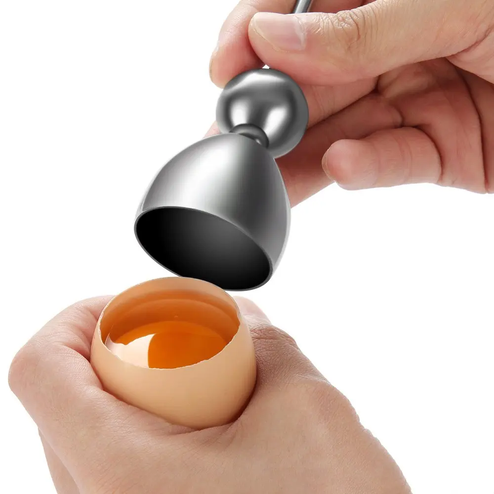 Kitновее Новинка Нержавеющая Сталь сырая яичная скорлупа Топпер резак нож для яиц