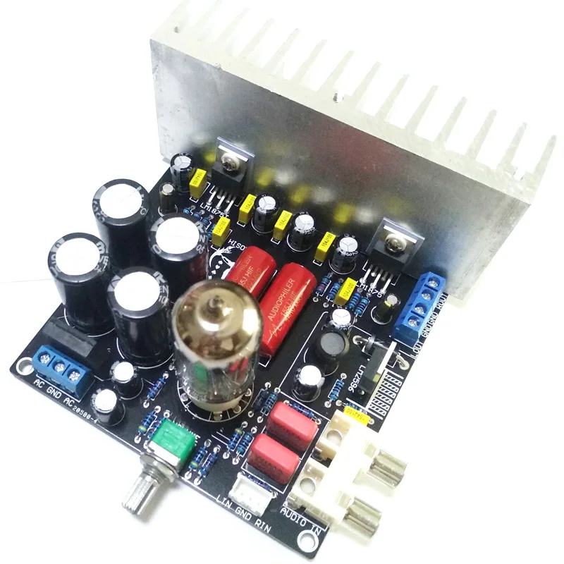 ТРАНЗИСТОР 6N3 push LM1875 Полный усилитель плата трубки HIFI двухканальный|Усилители